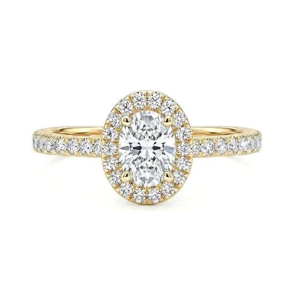 Halo diamantring med oval diam. 0,40 ct River (E)-Si1 (+0,13 ct) - VDA181XA040